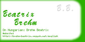 beatrix brehm business card